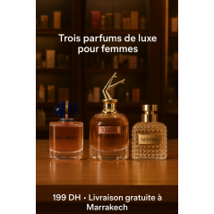 Trois parfums de luxe pour femmes