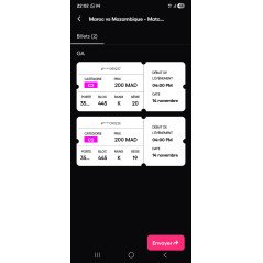 Billet Maroc vs Mozambique