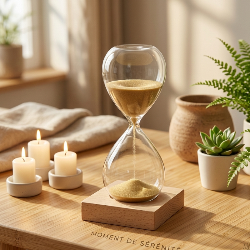Sablier en bois élégant – Décoration raffinée et apaisante Sablier en bois élégant – Décoration raffinée et apaisante