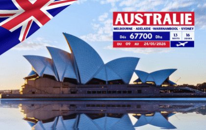 Voyage en Australie du 9 au 24 janvier 2026 – Découvrez Melbourne, Sydney et Kan