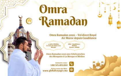 Omra Ramadan 2026 : Programme complet avec vols directs